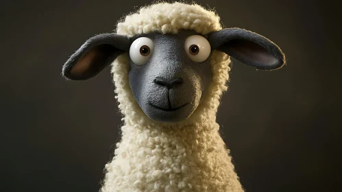 Charming Sheep with Woolly Fleece