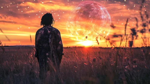 Person Watching Sunset
