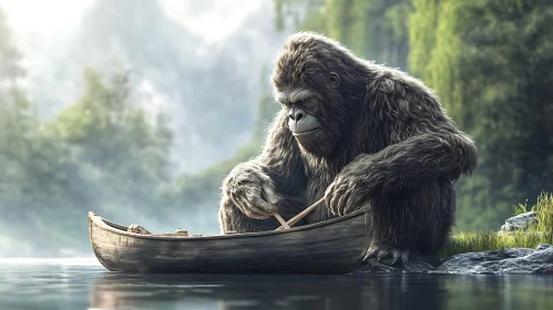 Ape in a Boat