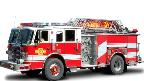 Detailed Firefighting Truck Image