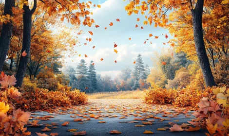 Golden Autumn Pathway