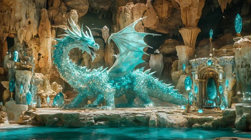 Azure Dragon guarding Crystal treasures