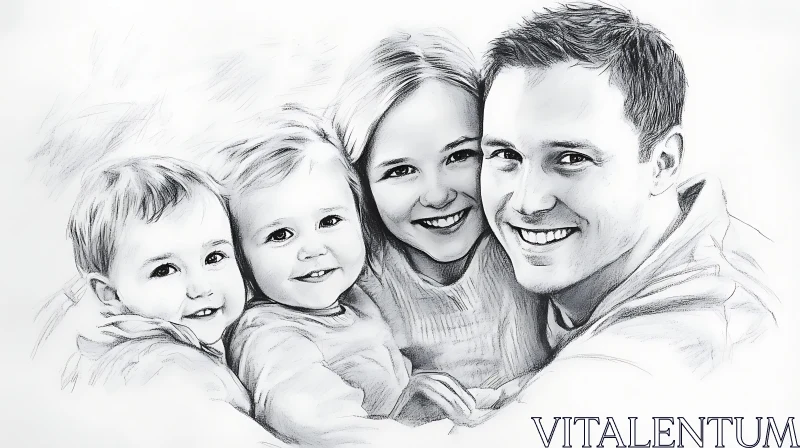 Father's Embrace: A Pencil Sketch of Love