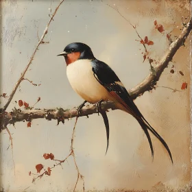 Bird Portrait on a Branch
