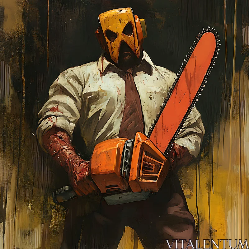 Masked Figure with Chainsaw