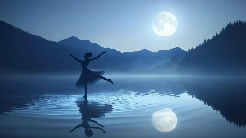 Moonlit Dance on the Lake