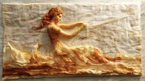 Threaded Woman Art Piece