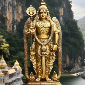 Majestic Golden Statue