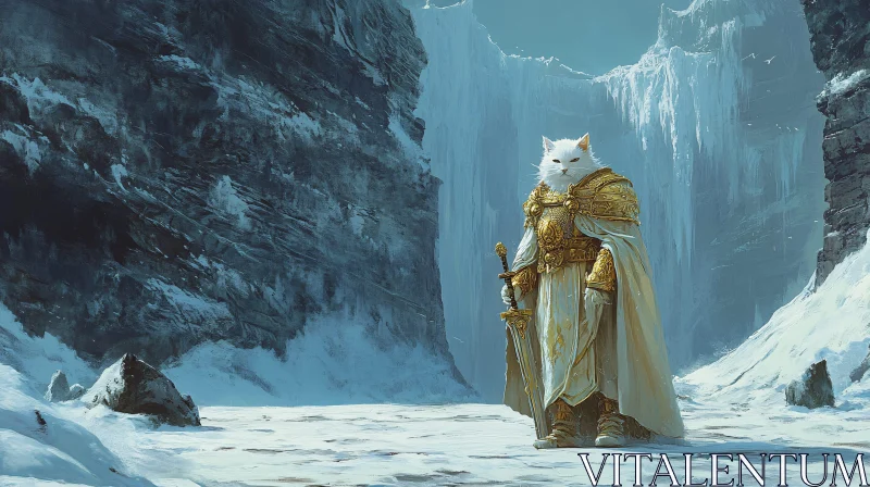 Armored Feline Guardian of the Snow