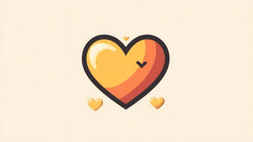 Golden Heart Graphic