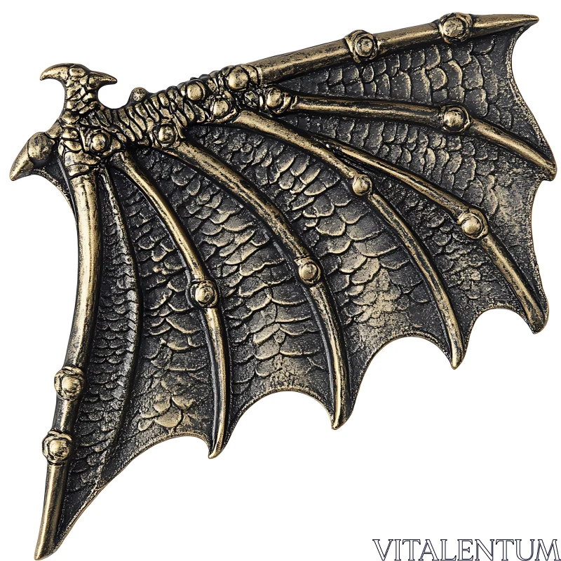 Ornate Dragon Wing Replica Close-Up