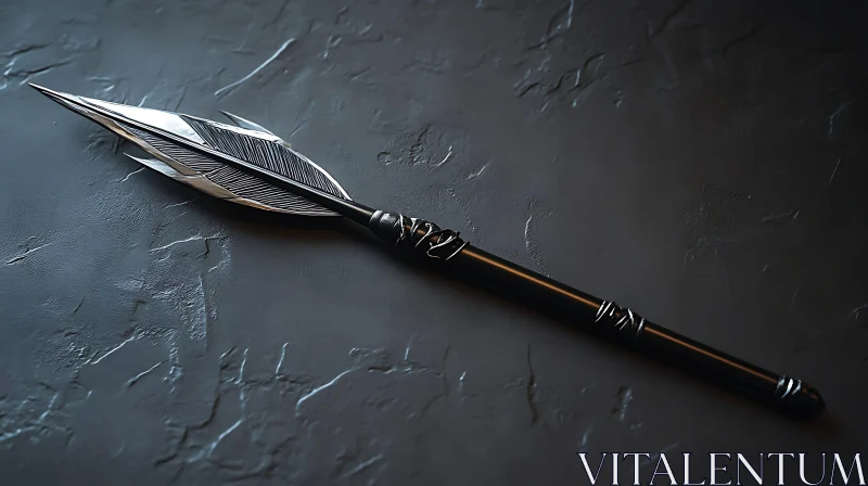 Steel-tipped Arrow on Dark Texture