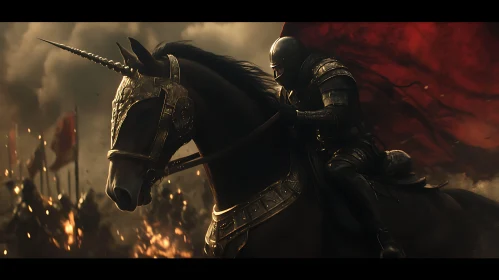 Armored Knight Riding Unicorn