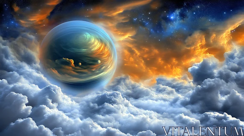 Planetary Vista Above Cloudscape
