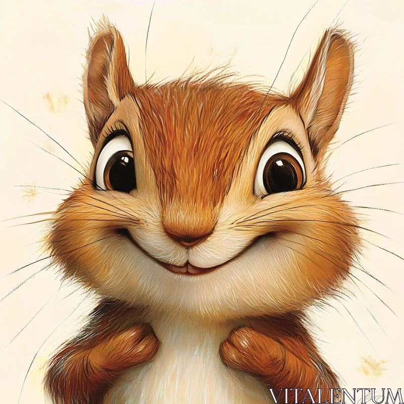 Smiling Squirrel Close-Up