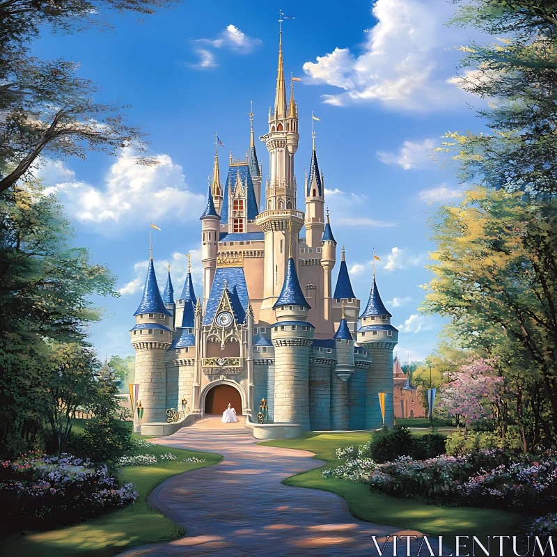 Majestic Castle Under Blue Skies
