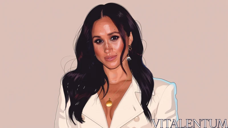 Stylized Portrait of Meghan Markle