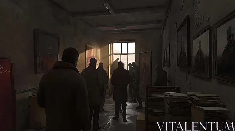 Dark Hallway Scene