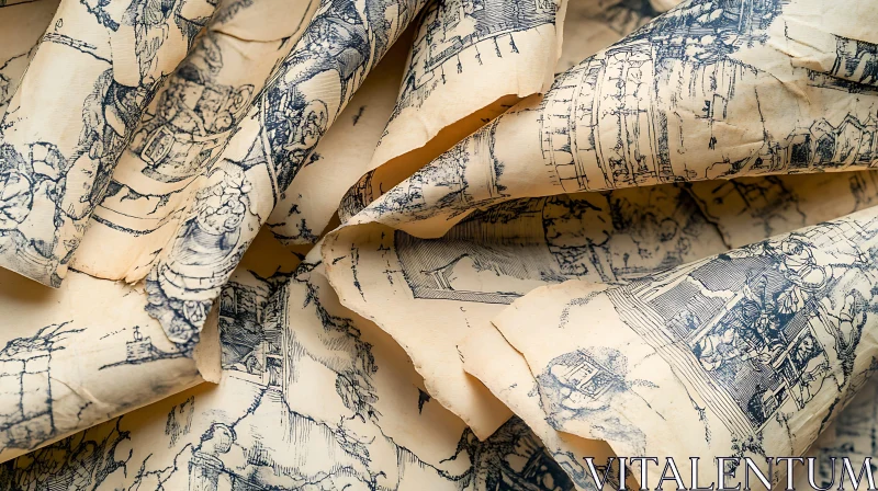 Antique Papers with Intricate Designs