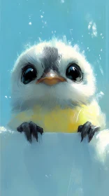 Charming Fluffy Bird Art