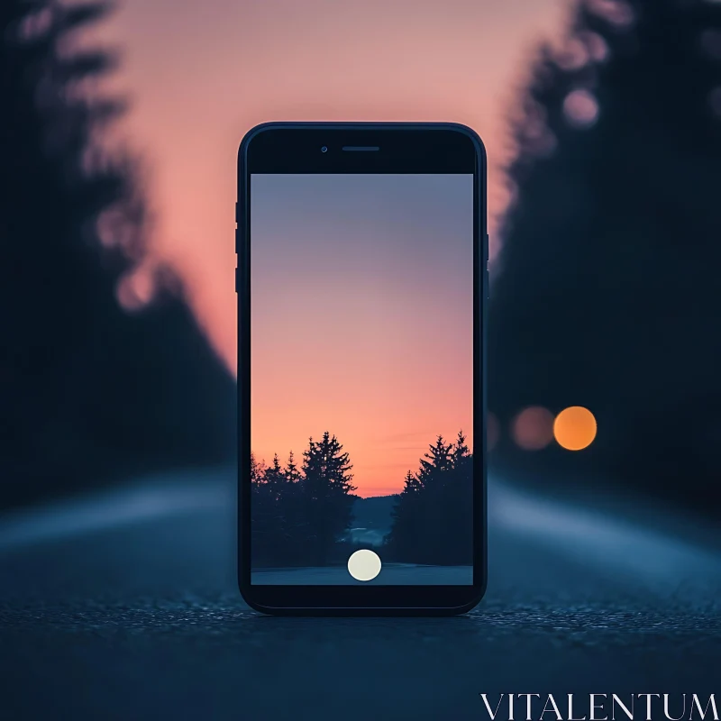 Sunset Through a Phone Screen
