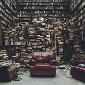 Room with Books and Armchair