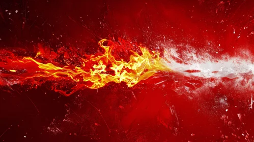 Dynamic Flames and Energy Abstract Art