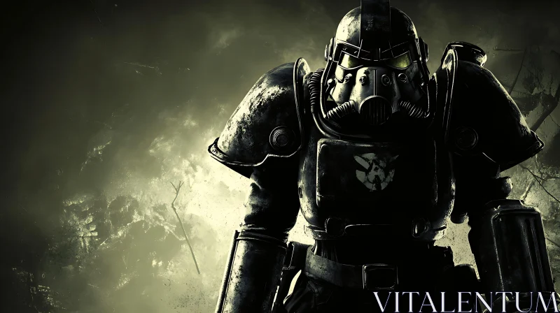 Futuristic Soldier in Protective Gear