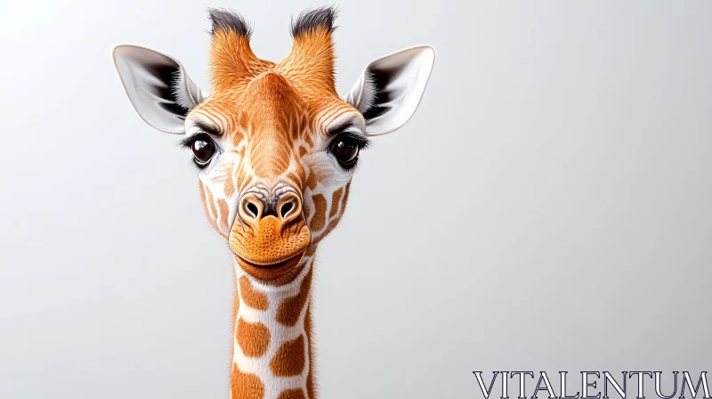 Giraffe Face Close-Up