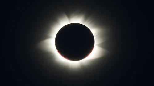 Dramatic Solar Eclipse with Glowing Corona