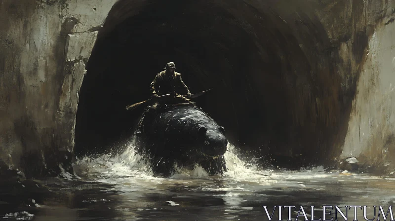 Tunnel Passage with Bear Rider