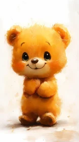 Charming Cartoon Bear Art
