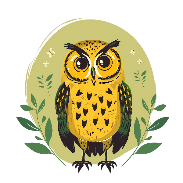 Artistic Owl T-Shirt Print