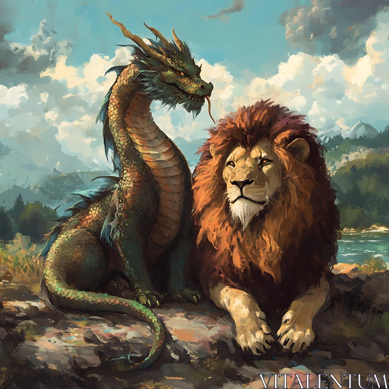 Dragon and Lion together