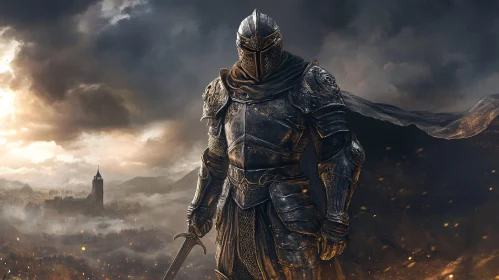 Medieval Knight Ready for Battle