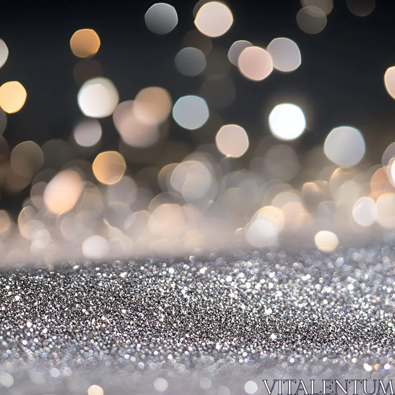 Sparkling Silver Dust with Bokeh Effect