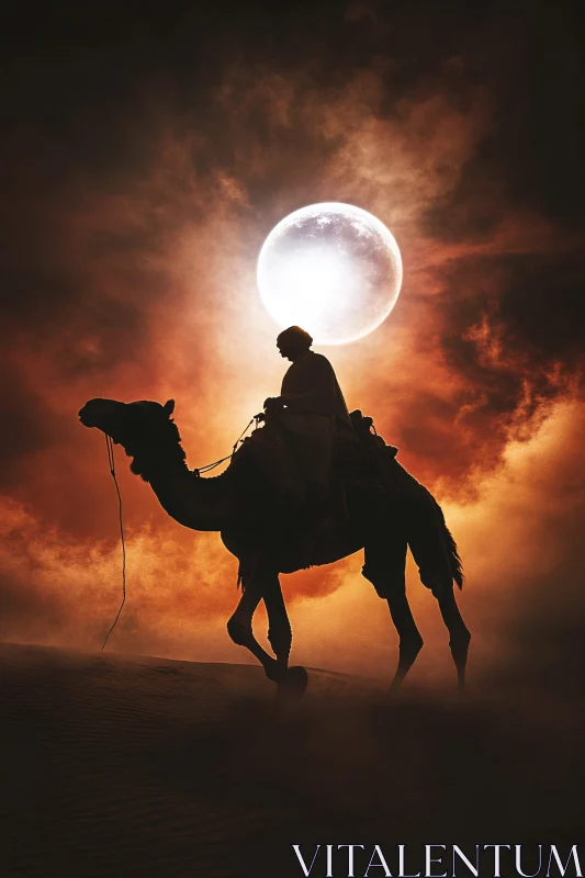 Desert Caravan at Night
