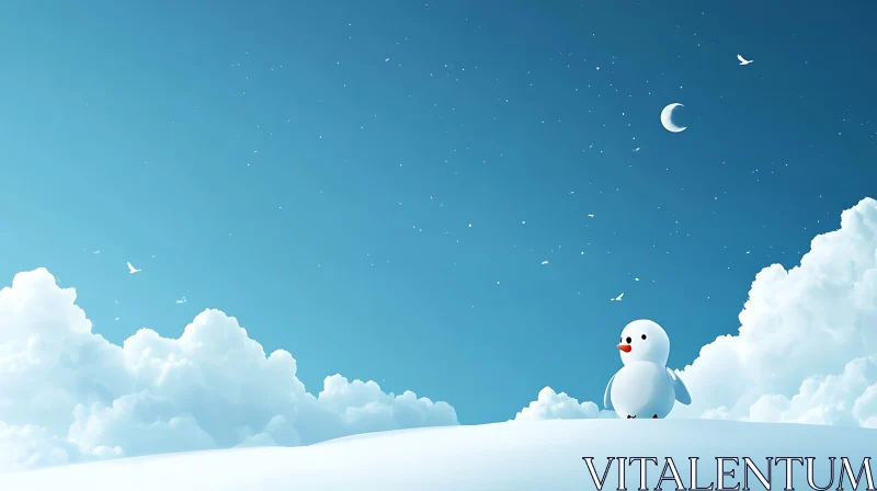 Snowy Penguin Landscape
