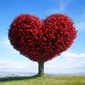 Romantic Heart Tree Landscape