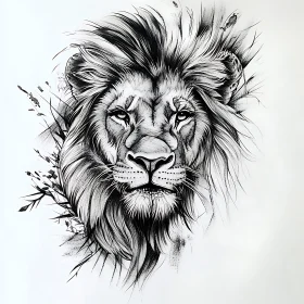 Lion Portrait Art