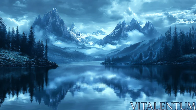 Majestic Mountain Scenery with Calm Lake