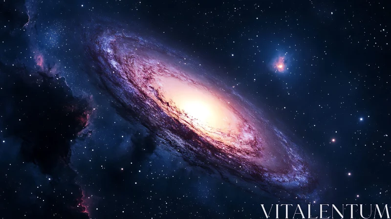 Cosmic Galaxy with Stars and Nebulas