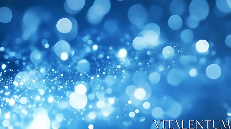 Abstract Blue Lights with Bokeh Effect