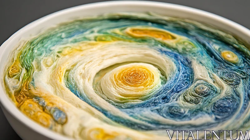 Textured Swirls: An Abstract Bowl Painting