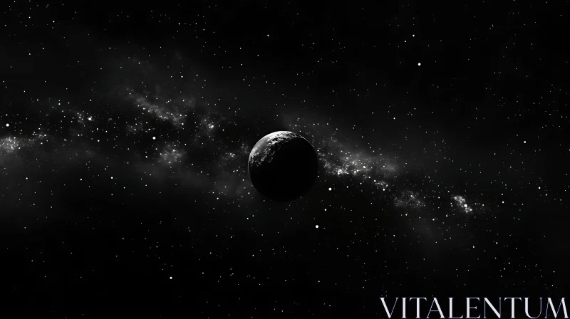 Celestial Sphere Among Stars in Monochrome
