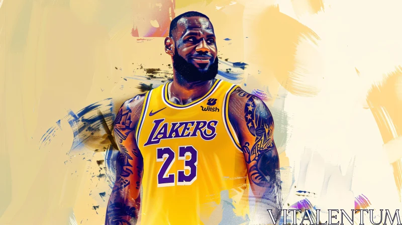 LeBron James Lakers Art