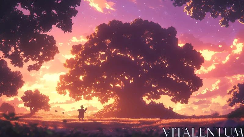 Sunset Silhouette: A Moment of Tranquility
