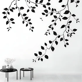 Elegant Home Interior with Leaf Design