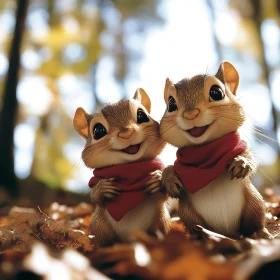 Autumnal Squirrel Companions