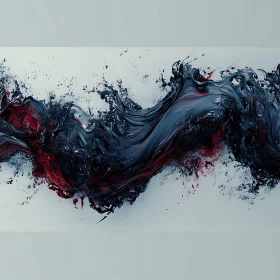 Swirling Abstract Paint Composition